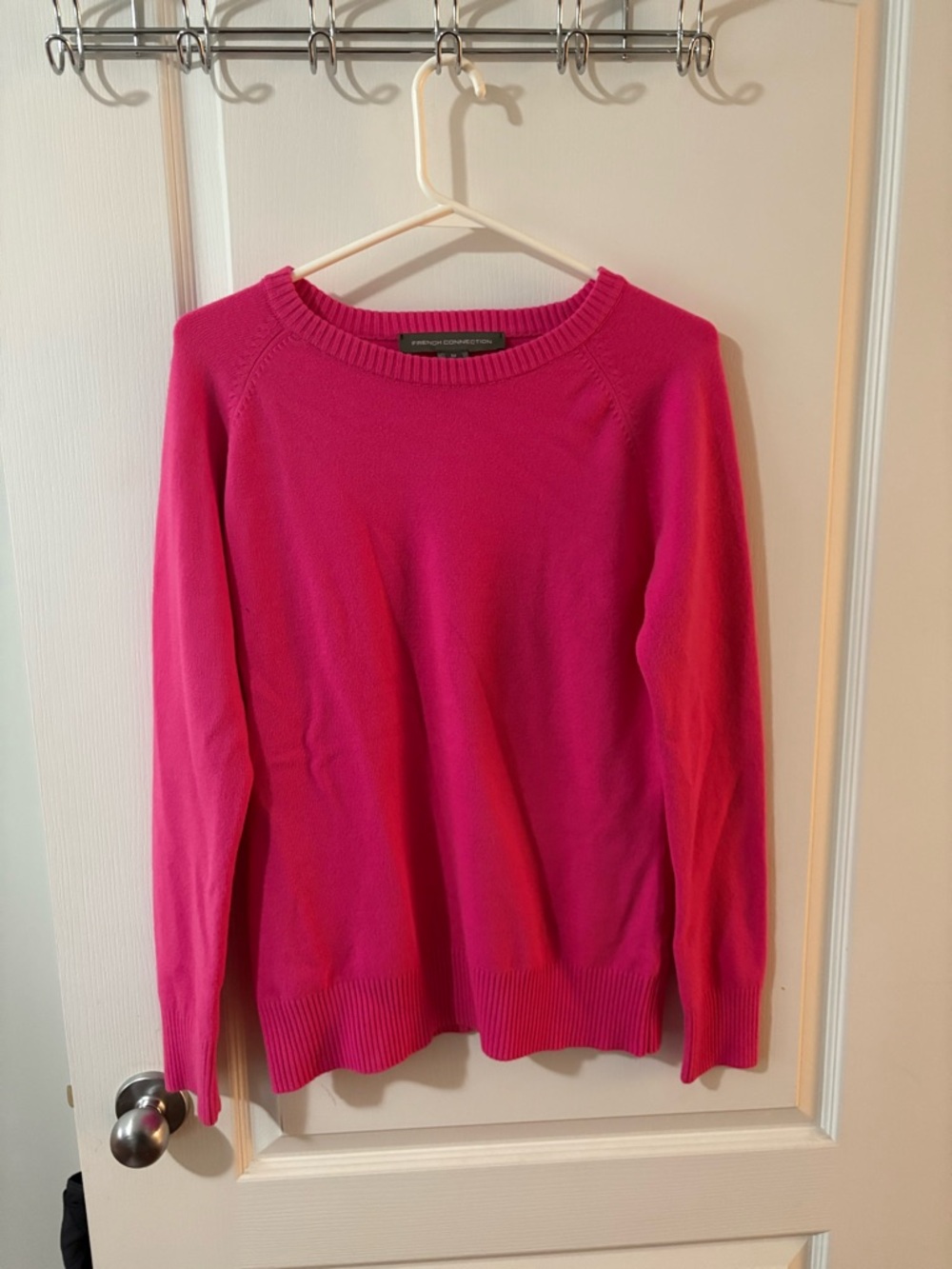 French Connection Bright Pink Crewneck Sweater